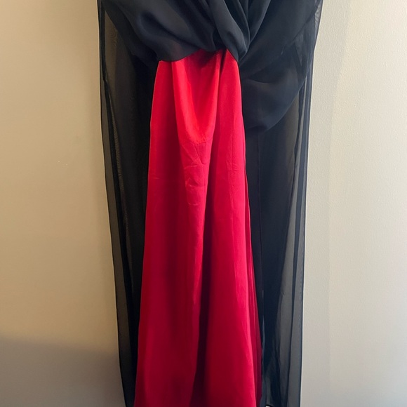 Faviana Vintage Women's Size 11-12 Red with Black Overlay “Opera” Dress GUC #579 - Picture 6 of 8